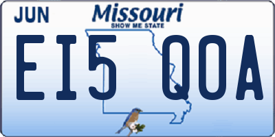 MO license plate EI5Q0A