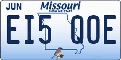 MO license plate EI5Q0E
