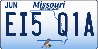 MO license plate EI5Q1A