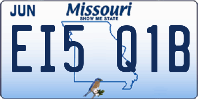 MO license plate EI5Q1B