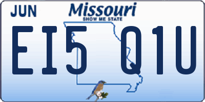 MO license plate EI5Q1U