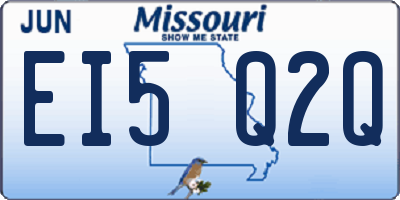 MO license plate EI5Q2Q