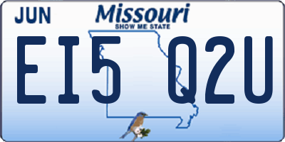 MO license plate EI5Q2U