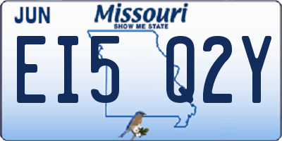 MO license plate EI5Q2Y