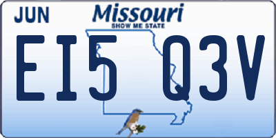MO license plate EI5Q3V