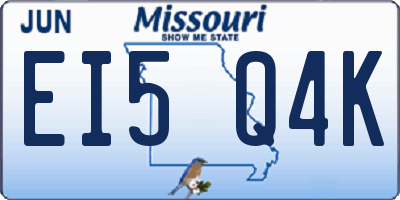 MO license plate EI5Q4K