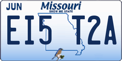 MO license plate EI5T2A