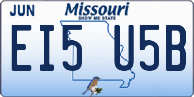 MO license plate EI5U5B
