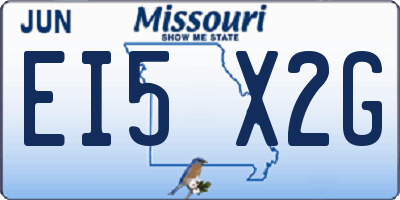 MO license plate EI5X2G