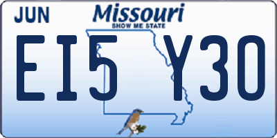 MO license plate EI5Y3O