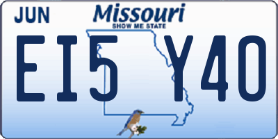 MO license plate EI5Y4O