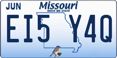 MO license plate EI5Y4Q