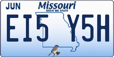 MO license plate EI5Y5H