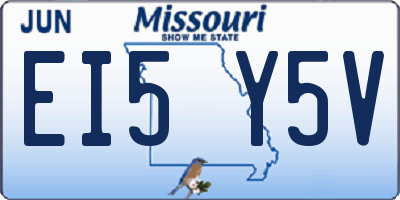 MO license plate EI5Y5V