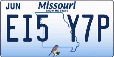MO license plate EI5Y7P