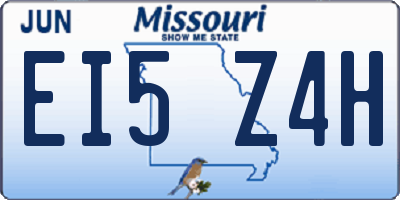 MO license plate EI5Z4H