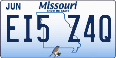 MO license plate EI5Z4Q