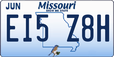 MO license plate EI5Z8H