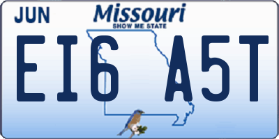 MO license plate EI6A5T