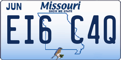 MO license plate EI6C4Q