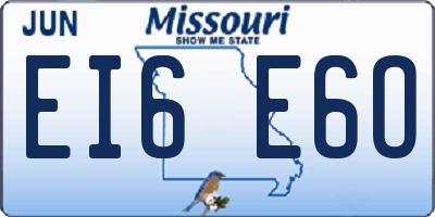 MO license plate EI6E6O