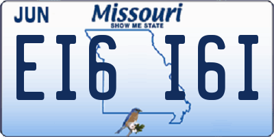 MO license plate EI6I6I