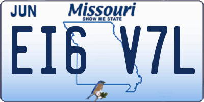 MO license plate EI6V7L