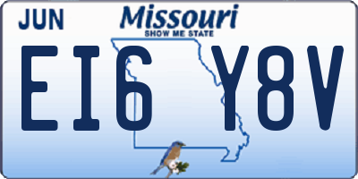 MO license plate EI6Y8V