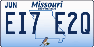 MO license plate EI7E2Q