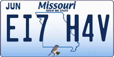 MO license plate EI7H4V