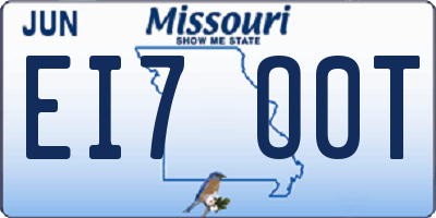 MO license plate EI7O0T