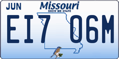 MO license plate EI7O6M