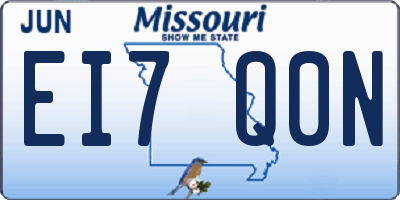 MO license plate EI7Q0N