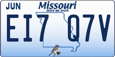 MO license plate EI7Q7V