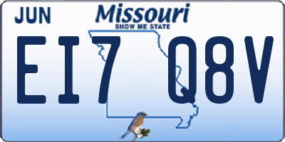 MO license plate EI7Q8V