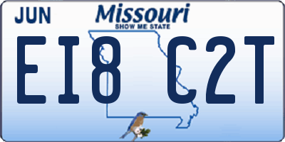 MO license plate EI8C2T