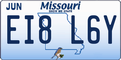 MO license plate EI8L6Y