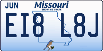 MO license plate EI8L8J