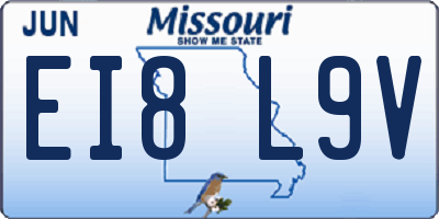 MO license plate EI8L9V