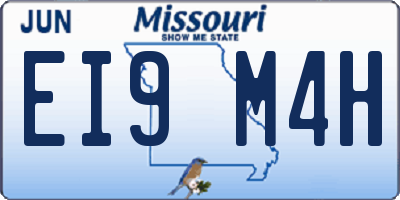 MO license plate EI9M4H