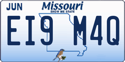 MO license plate EI9M4Q