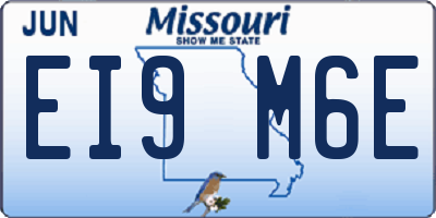 MO license plate EI9M6E