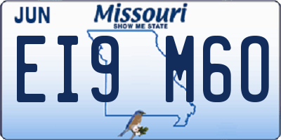 MO license plate EI9M6O