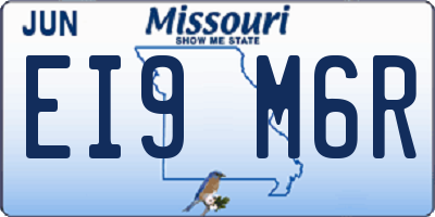 MO license plate EI9M6R