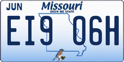 MO license plate EI9O6H