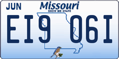 MO license plate EI9O6I