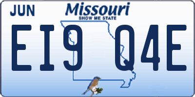 MO license plate EI9Q4E