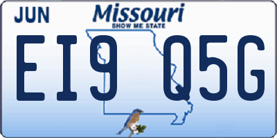 MO license plate EI9Q5G
