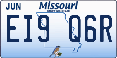 MO license plate EI9Q6R
