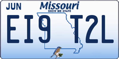 MO license plate EI9T2L